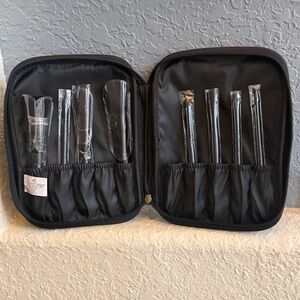 E.L.F. 9 Piece Brush Set & Cosmetics Case NIB 8 Piece Set